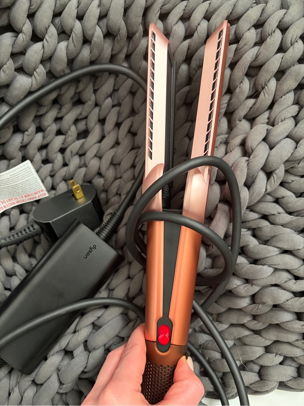 Dyson Rose Gold Air Straight - Rose/Black